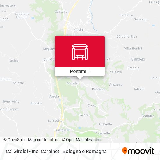 Mappa Ca' Giroldi - Inc. Carpineti