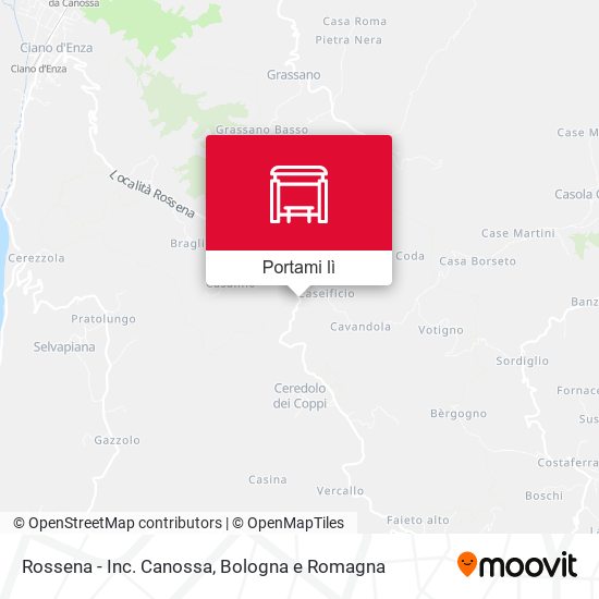 Mappa Rossena - Inc. Canossa