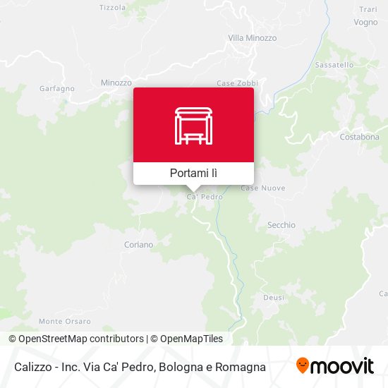 Mappa Calizzo - Inc. Via Ca' Pedro