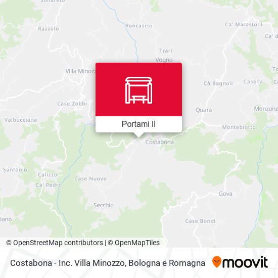 Mappa Costabona - Inc. Villa Minozzo