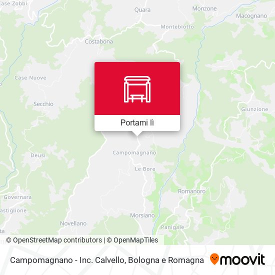 Mappa Campomagnano - Inc. Calvello