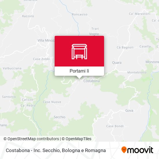 Mappa Costabona - Inc. Secchio