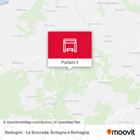 Mappa Bedogno - Le Boccede