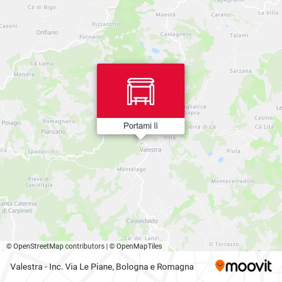 Mappa Valestra - Inc. Via Le Piane