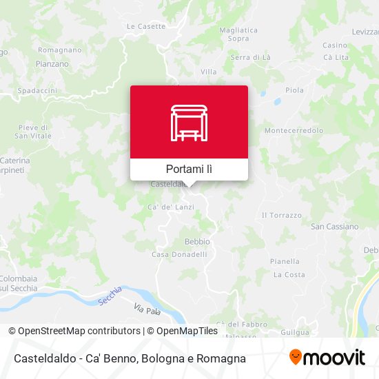 Mappa Casteldaldo - Ca' Benno