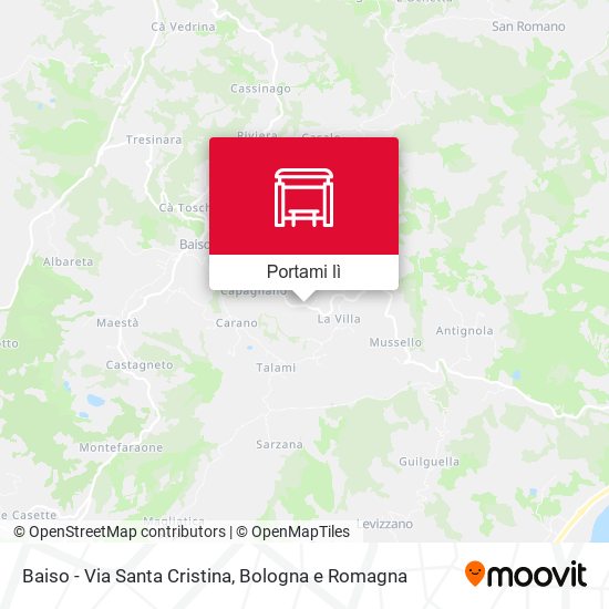 Mappa Baiso - Via Santa Cristina