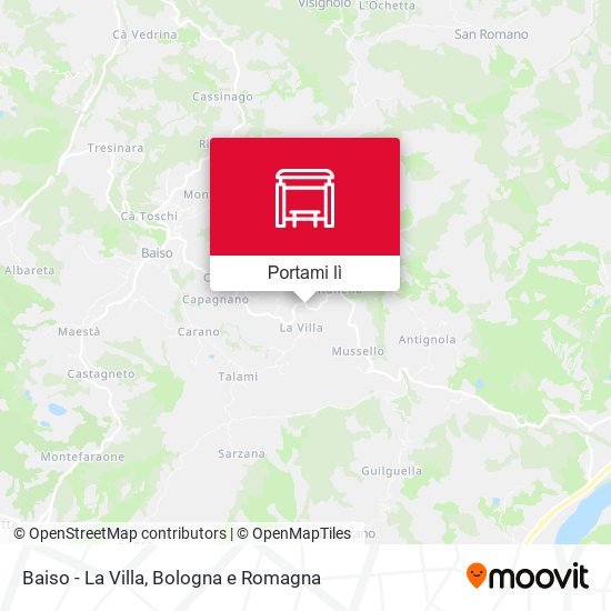 Mappa Baiso - La Villa