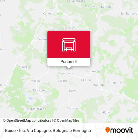 Mappa Baiso - Inc. Via Capagno
