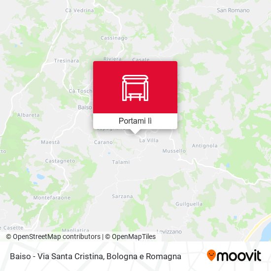 Mappa Baiso - Via Santa Cristina
