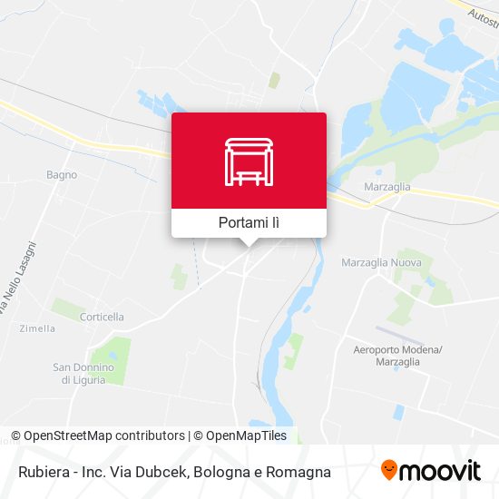 Mappa Rubiera - Inc. Via Dubcek