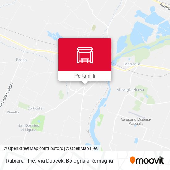 Mappa Rubiera - Inc. Via Dubcek