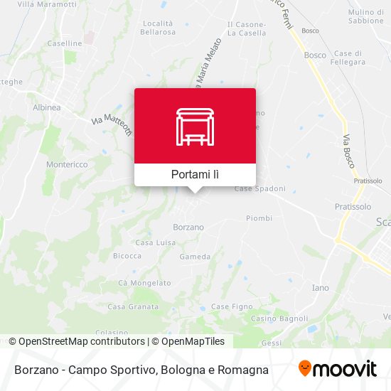 Mappa Borzano - Campo Sportivo