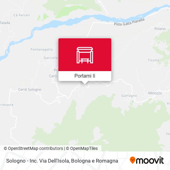Mappa Sologno - Inc. Via Dell'Isola