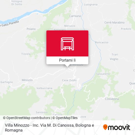 Mappa Villa Minozzo - Inc. Via M. Di Canossa