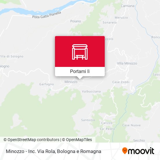 Mappa Minozzo - Inc. Via Rola
