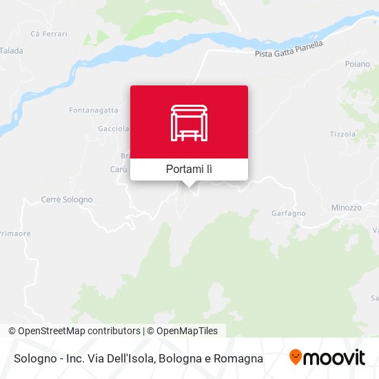 Mappa Sologno - Inc. Via Dell'Isola