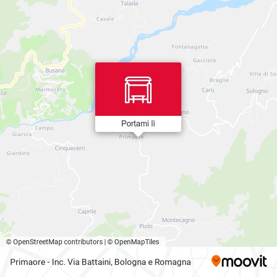 Mappa Primaore - Inc. Via Battaini