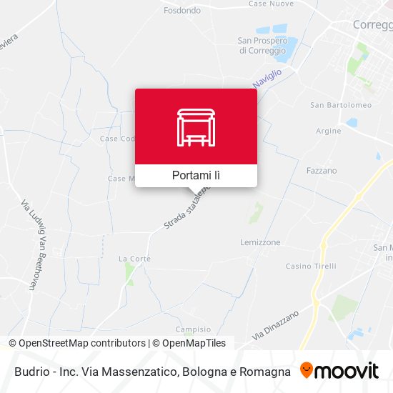 Mappa Budrio - Inc. Via Massenzatico
