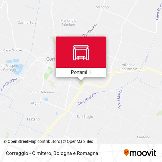 Mappa Correggio - Cimitero