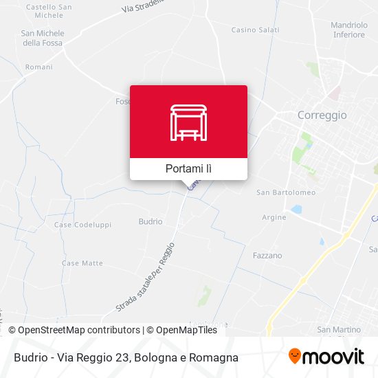 Mappa Budrio - Via Reggio 23