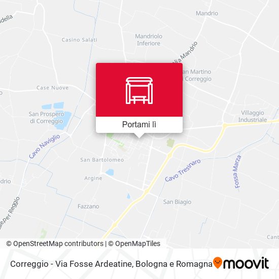 Mappa Correggio - Via Fosse Ardeatine