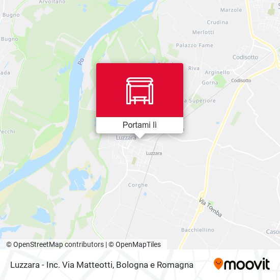 Mappa Luzzara - Inc. Via Matteotti