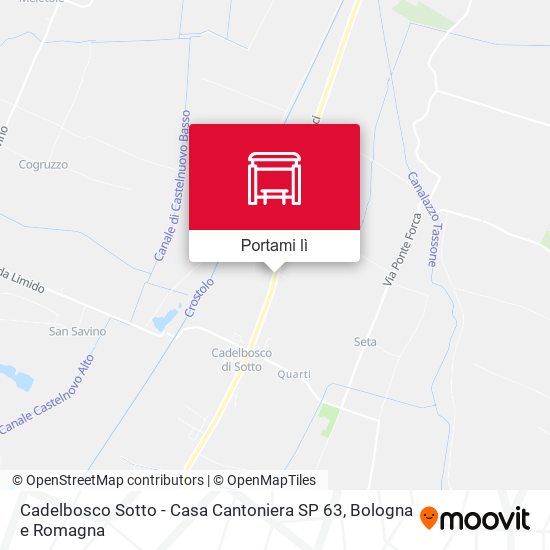 Mappa Cadelbosco Sotto - Casa Cantoniera SP 63