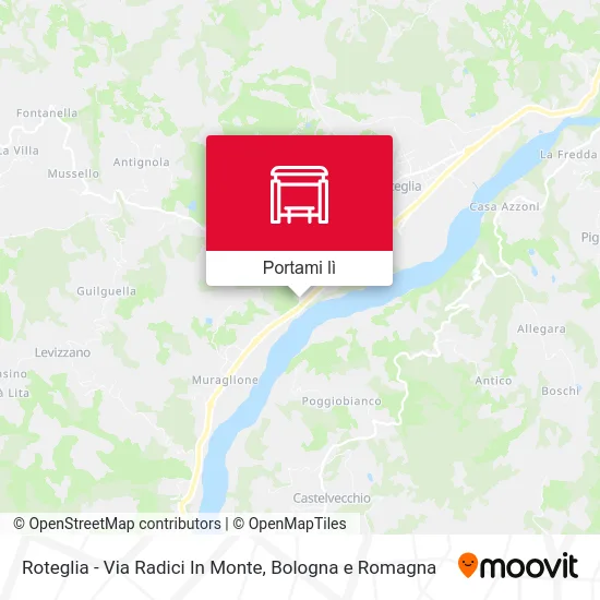 Mappa Roteglia - Via Radici In Monte