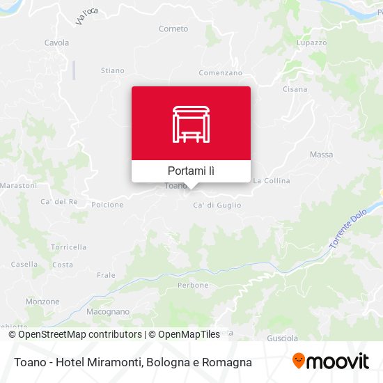 Mappa Toano - Hotel Miramonti
