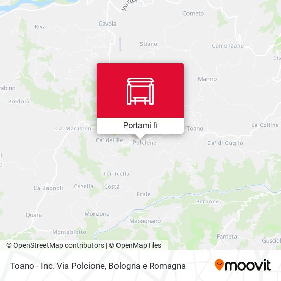 Mappa Toano - Inc. Via Polcione