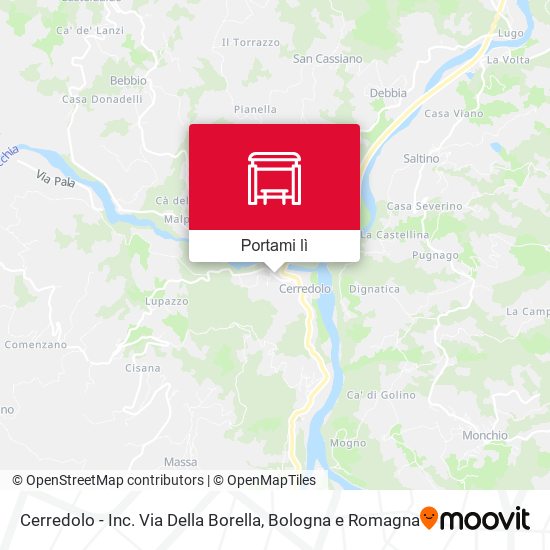 Mappa Cerredolo - Inc. Via Della Borella
