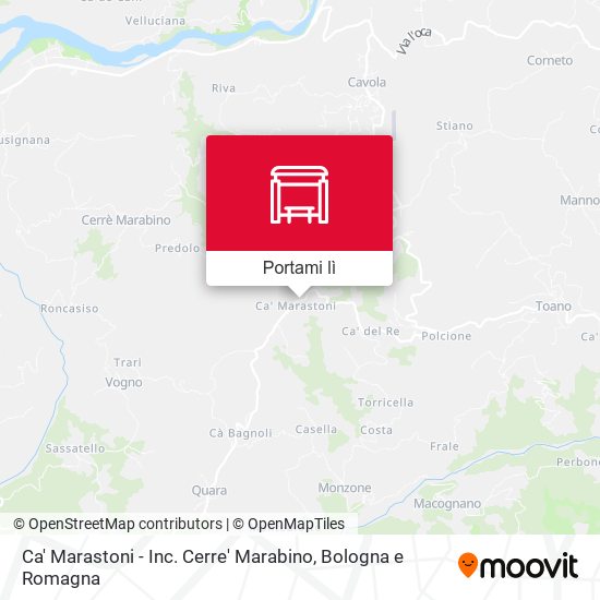 Mappa Ca' Marastoni - Inc. Cerre' Marabino