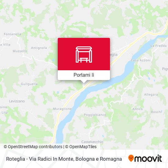 Mappa Roteglia - Via Radici In Monte