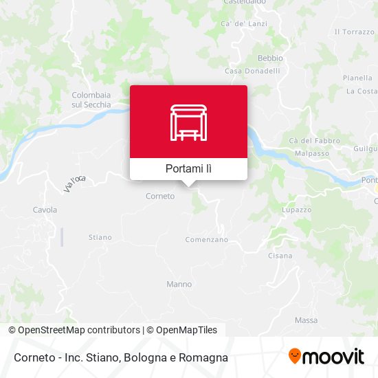 Mappa Corneto - Inc. Stiano