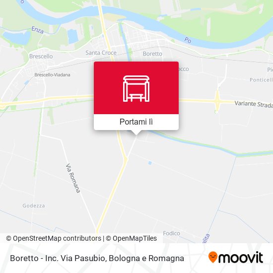Mappa Boretto - Inc. Via Pasubio