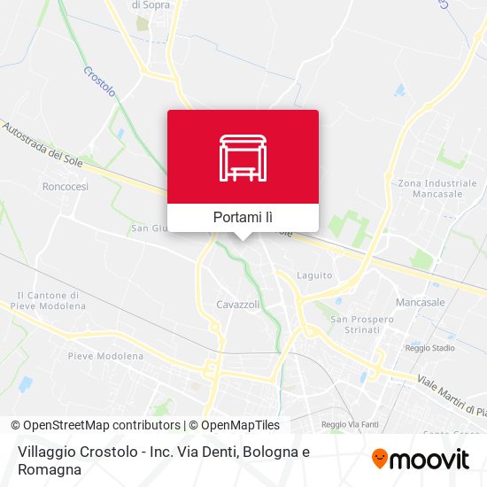 Mappa Villaggio Crostolo -  Inc. Via Denti