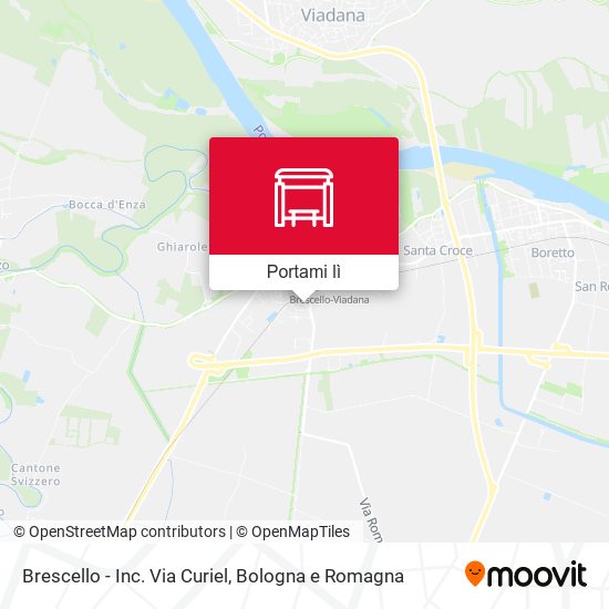 Mappa Brescello - Inc. Via Curiel