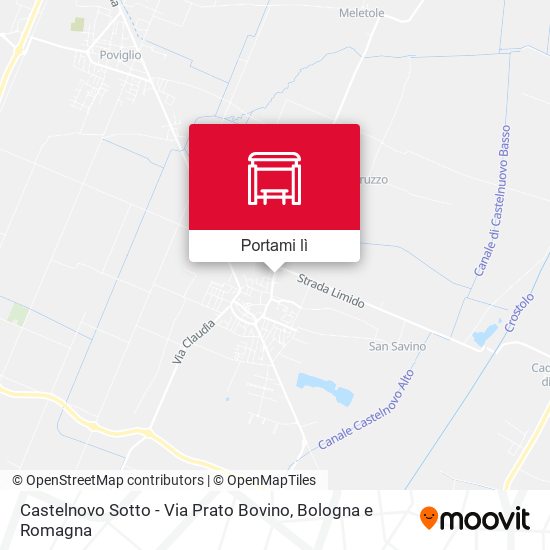 Mappa Castelnovo Sotto - Via Prato Bovino