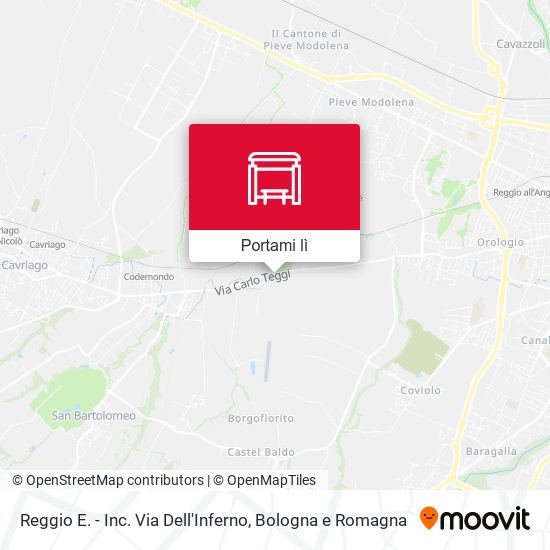 Mappa Reggio E. - Inc. Via Dell'Inferno