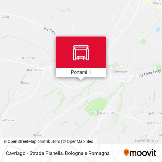 Mappa Cavriago - Strada Pianella