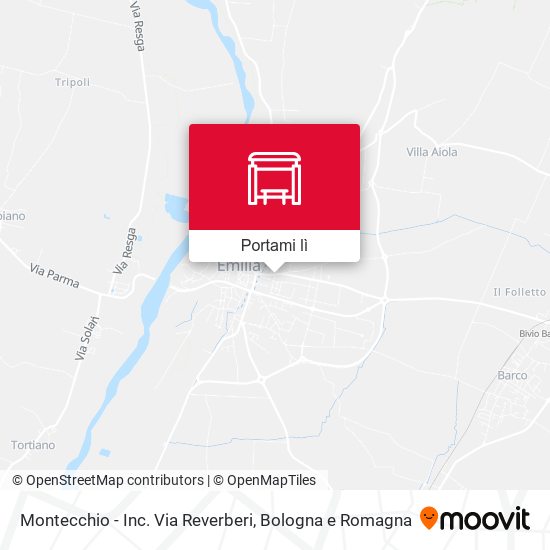 Mappa Montecchio - Inc. Via Reverberi