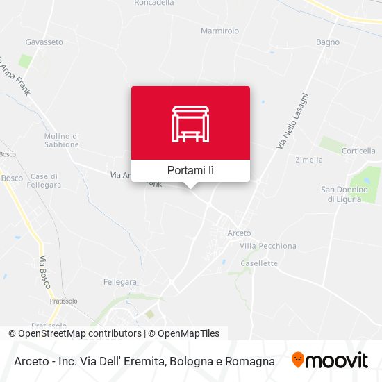 Mappa Arceto - Inc. Via Dell' Eremita