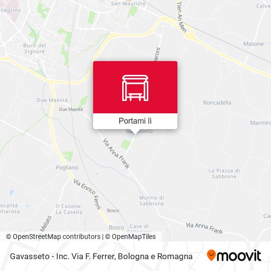 Mappa Gavasseto - Inc. Via F. Ferrer