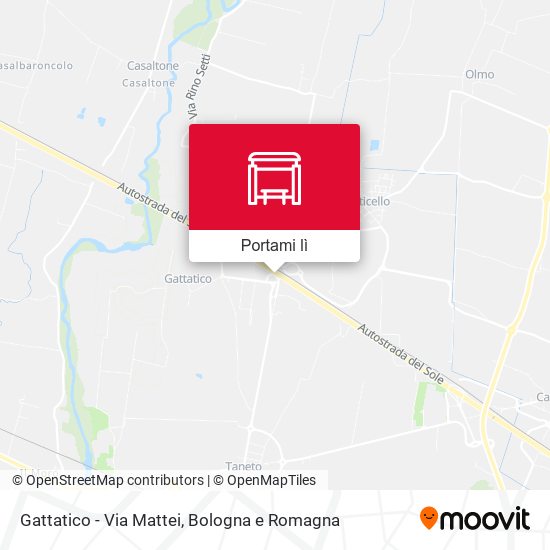 Mappa Gattatico - Via Mattei