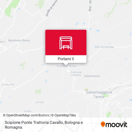 Mappa Scipione Ponte Trattoria Cavallo