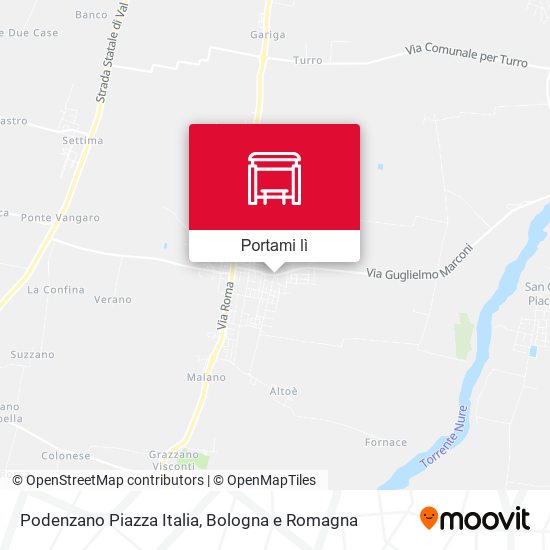 Mappa Podenzano Piazza Italia