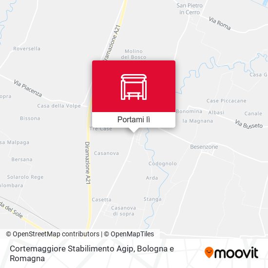 Mappa Cortemaggiore Stabilimento Agip