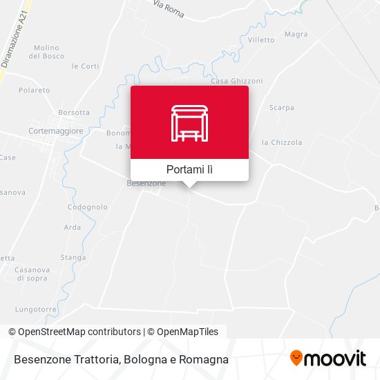 Mappa Besenzone Trattoria