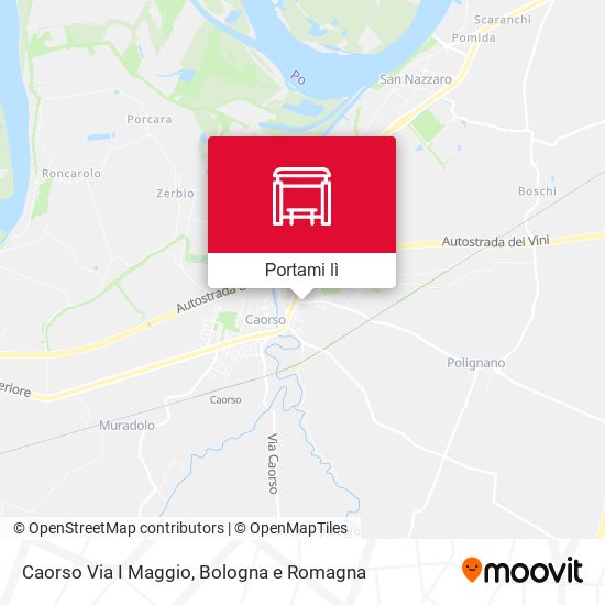 Mappa Caorso Via I Maggio