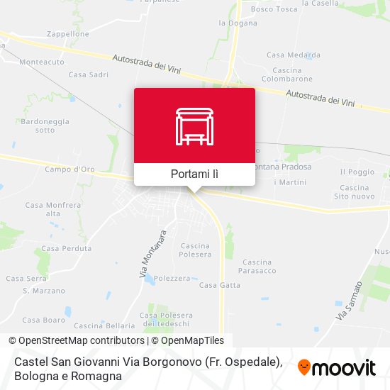 Mappa Castel San Giovanni Via Borgonovo (Fr. Ospedale)